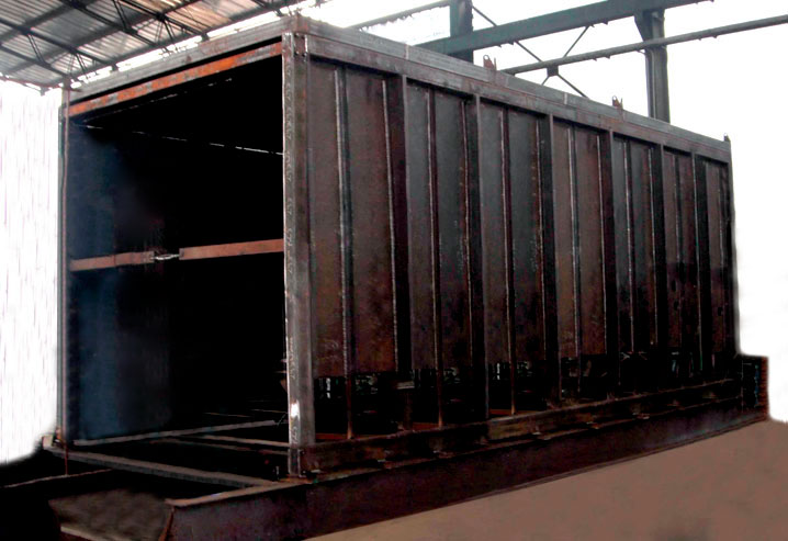 Estructura para horno industrial L = 8m x A = 2.15m x H = 3m y 8 toneladas