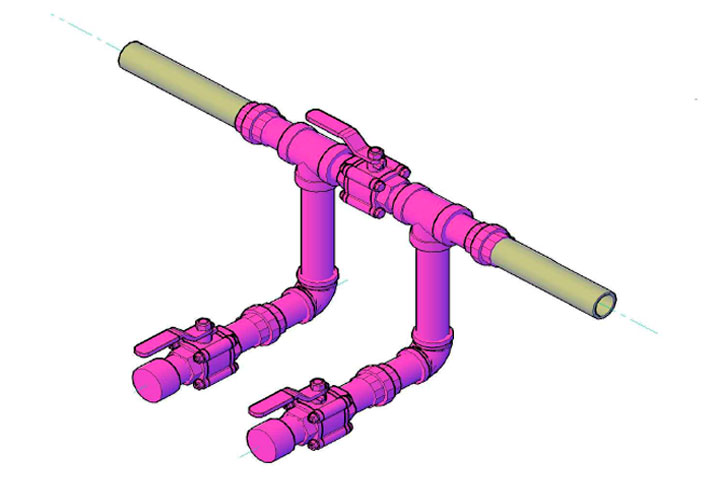 Tie-in Ø = 3.5m x H = 4.8m 